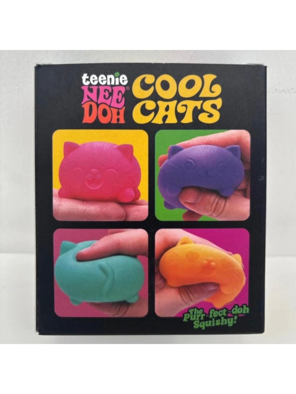 Needoh nee doh cool cats Schylling Squish Squeeze Toy Fidget Soft new - Picture 4 of 5